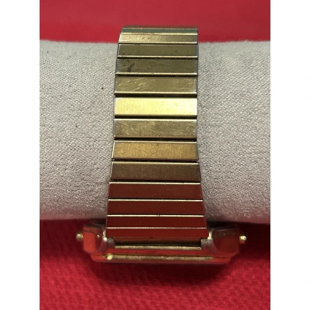 Vintage Timex Indiglo Digital Men Gold Tone Alarm Chrono Quartz Watch New Batter